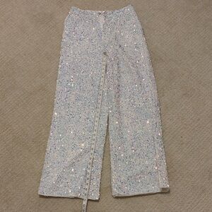 Nasty Gal Iridescent Sequin Trousers - Multi-Color Sparkle